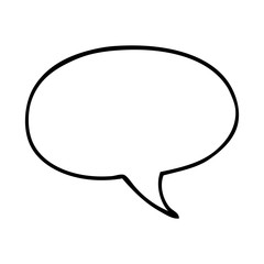 Naklejka premium line drawing cartoon speech bubble