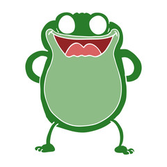 cartoon doodle frog
