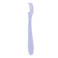 flat color style cartoon toothbrush