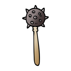 cartoon doodle medieval mace