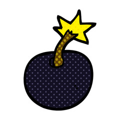 round cartoon doodle bomb