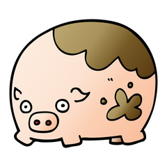 cartoon doodle dirty pig
