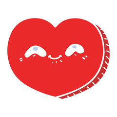 flat color style cartoon love heart