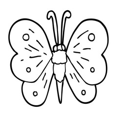 line drawing cartoon butterfly