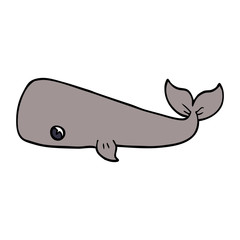 cartoon doodle whale