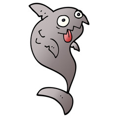 Obraz premium cartoon doodle deadly shark