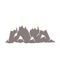 cartoon doodle mountain range