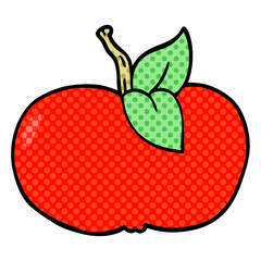 cartoon doodle juicy apple