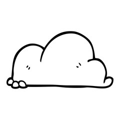 line drawing cartoon pile of dirt