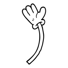 line drawing cartoon of a hand gesture