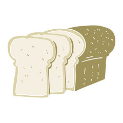flat color style cartoon sliced bread