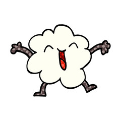 cartoon doodle expressive weather cloud