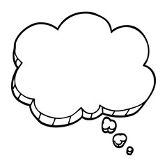 line drawing cartoon expression bubble