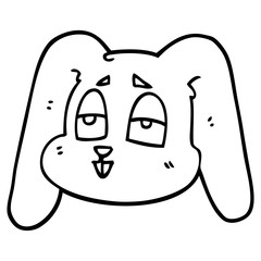 line drawing cartoon bunny rabbit