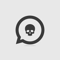 Skull Speech Bubble Icon