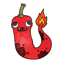 cartoon doodle hot chilly