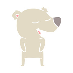 flat color style cartoon bear