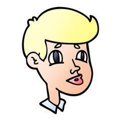 cartoon doodle of a boy face