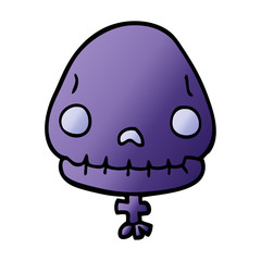 cartoon doodle halloween skull
