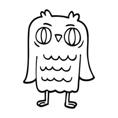 line drawing cartoon owl