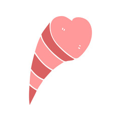 flat color style cartoon love heart symbol