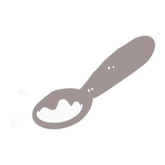 cartoon doodle ladle of food