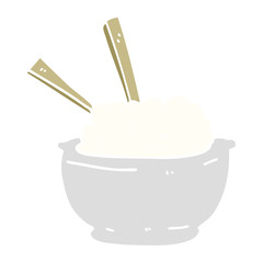 cartoon doodle bowl of rice