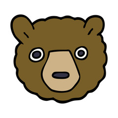 cartoon doodle bear face