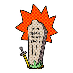 cartoon doodle heros grave