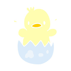 cute cartoon doodle chick