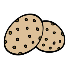 cartoon doodle cookies together