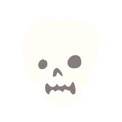 cartoon doodle halloween skull