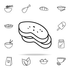 sliced ??bread icon. Food icons universal set for web and mobile