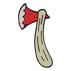 cartoon doodle axe