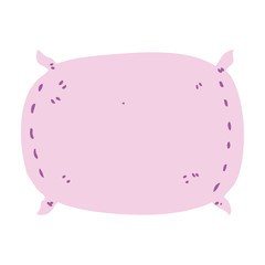 flat color style cartoon pillow