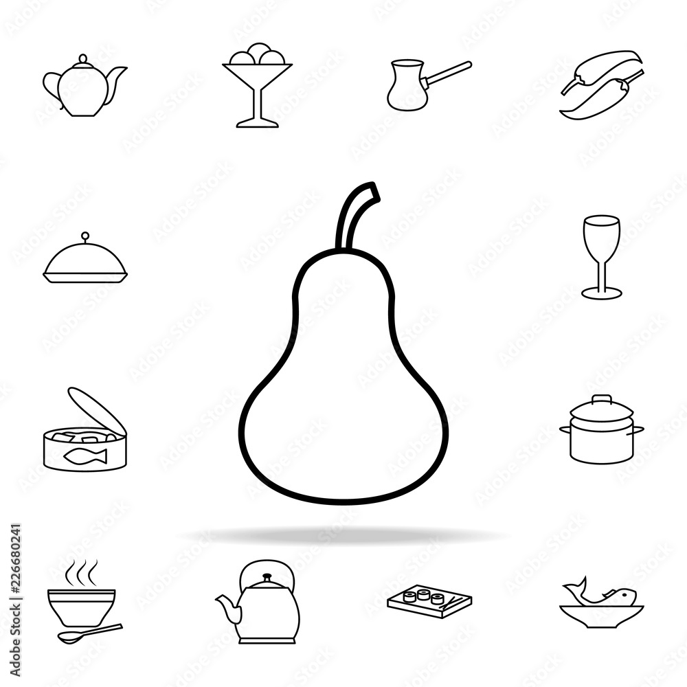 Poster pear icon. food icons universal set for web and mobile