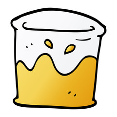 cartoon doodle drink in glass tumbler