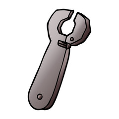 cartoon doodle spanner tool