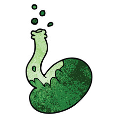 cartoon doodle bubbling chemicals