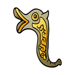 cartoon doodle war trumpet