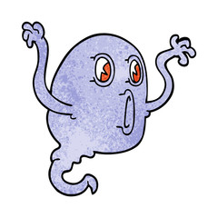 cartoon doodle ghost