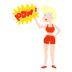 happy gym woman giving thumbs up symbol