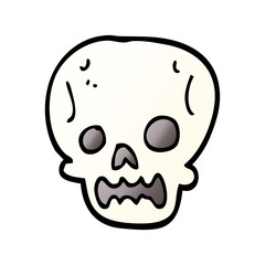 cartoon doodle halloween skull