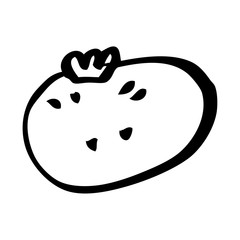 Obraz premium line drawing cartoon citrus orange