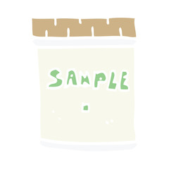 cartoon doodle medical sample jar