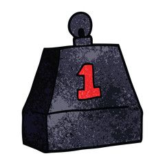 cartoon doodle one ton