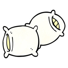 cartoon doodle pillow