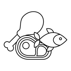 fish meat and chicken products supermarket