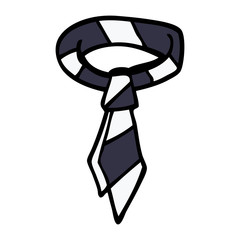 cartoon doodle office tie