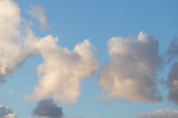 Patch of clouds on a blue sky.